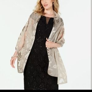 INC Contrast Floral Evening Wrap